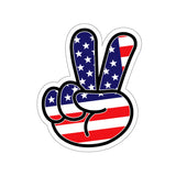 American Peace Sign Decal (indoor and outdoor use)