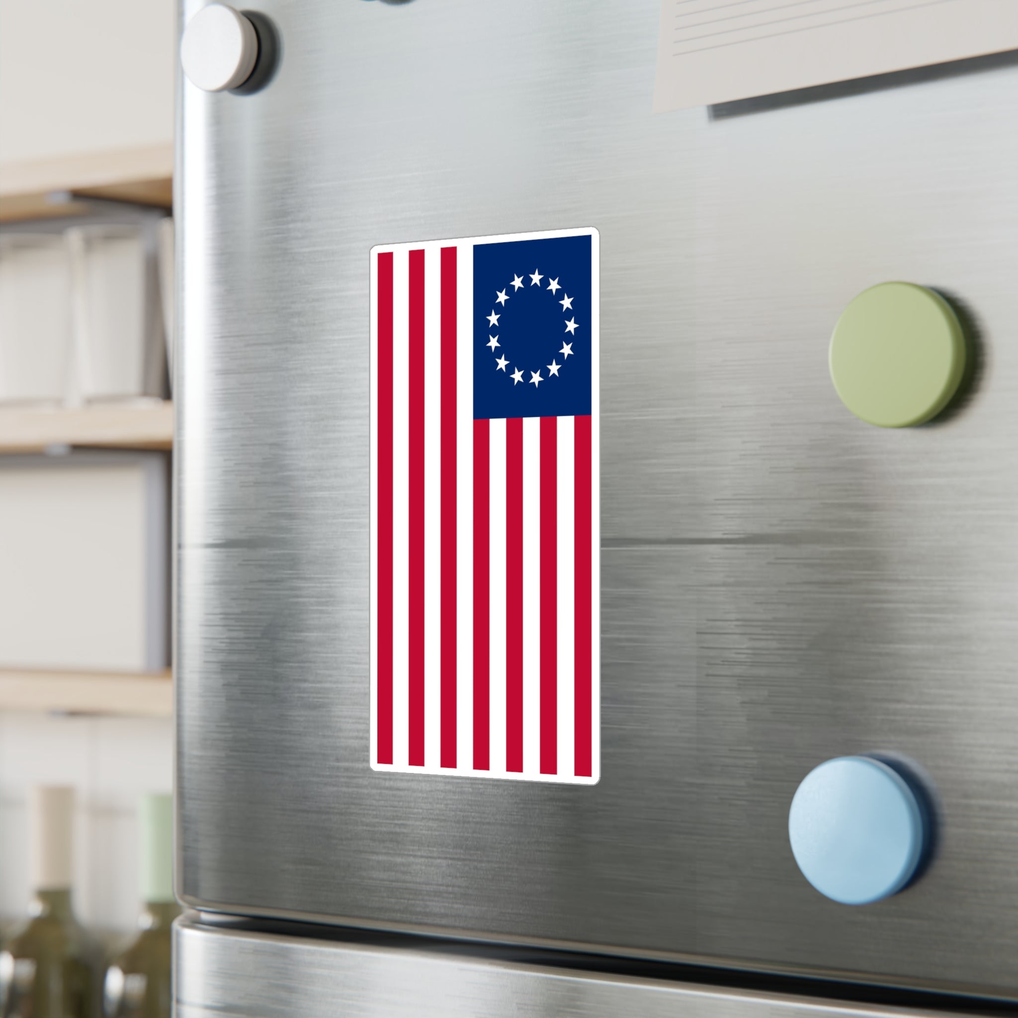 Betsy Ross Flag Decal (Right-side) (indoor and outdoor use)