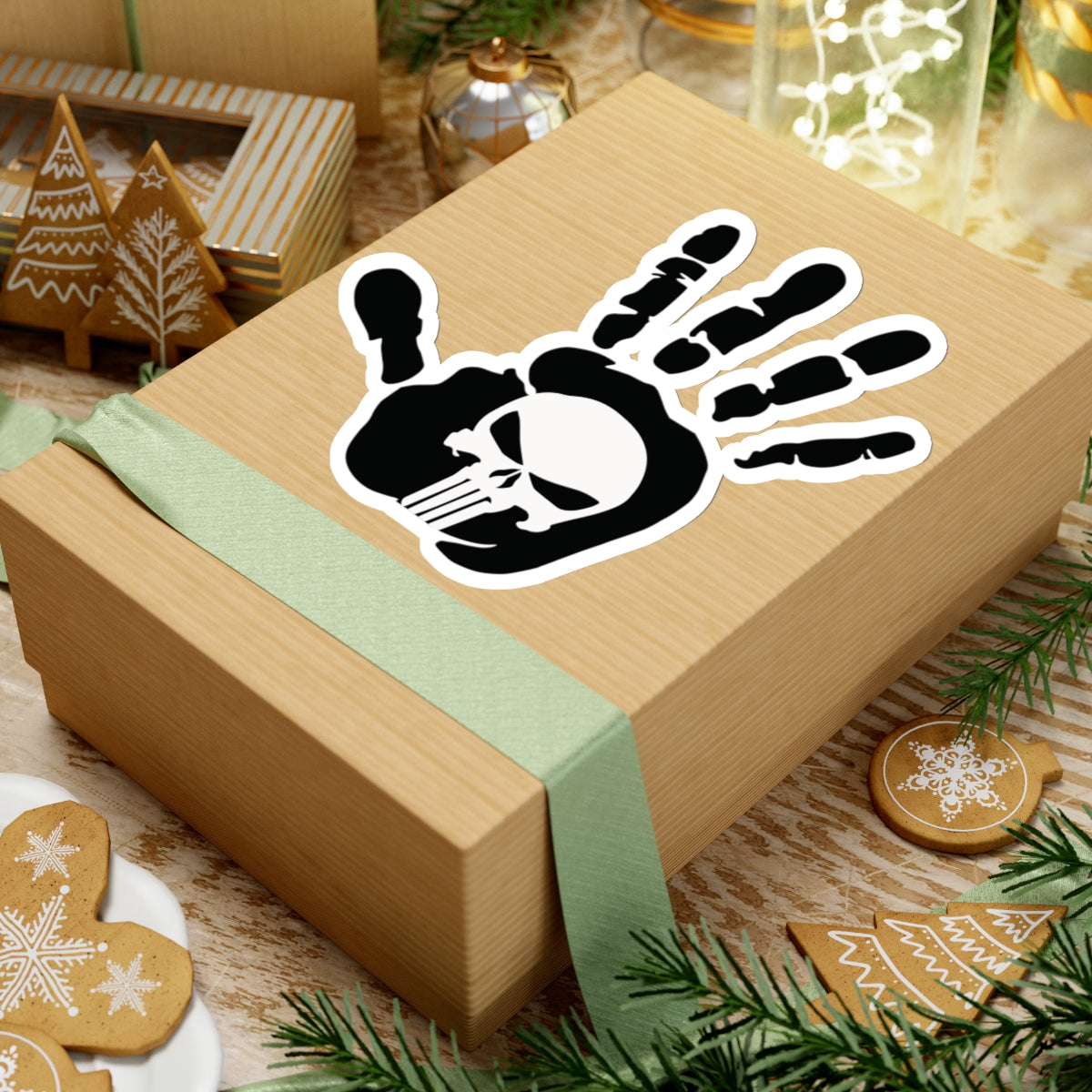 Punisher Handprint Sticker