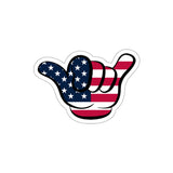 American Flag Hang Loose Hand Sign Decal (indoor and outdoor use)