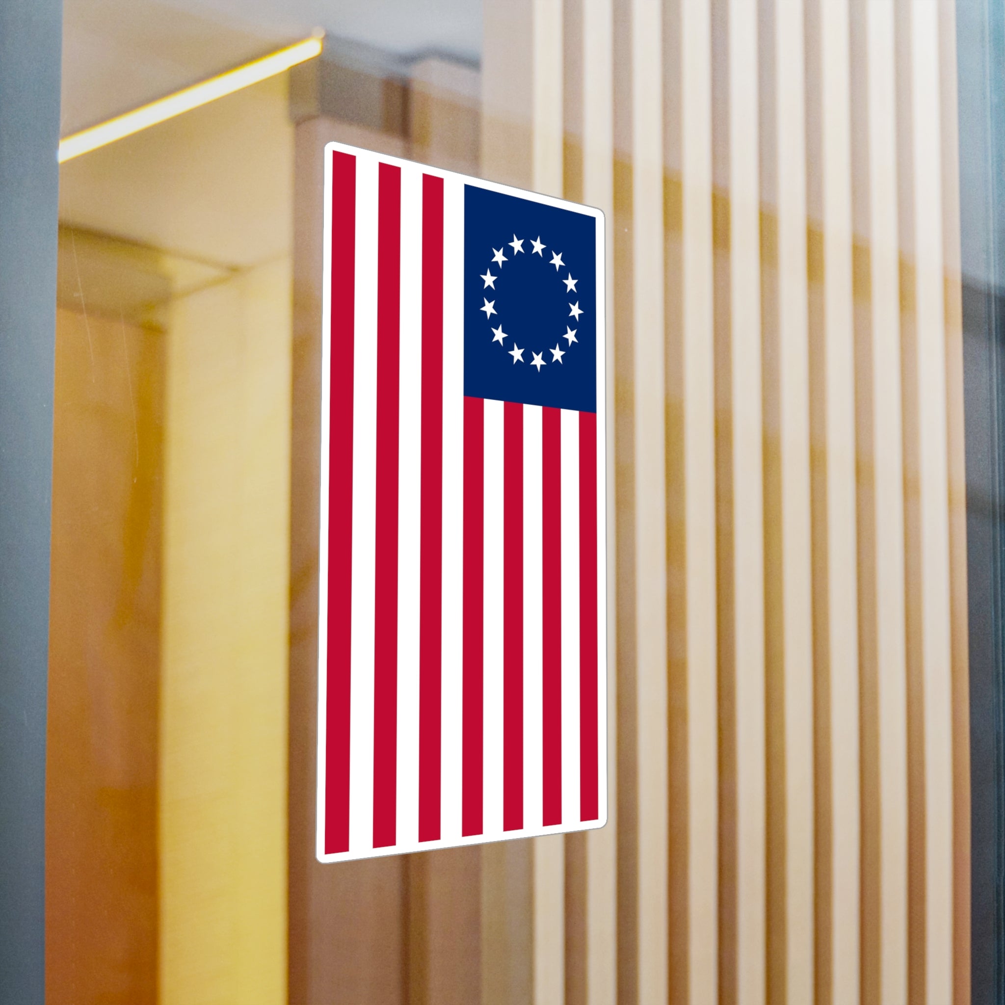 Betsy Ross Flag Decal (Right-side) (indoor and outdoor use)