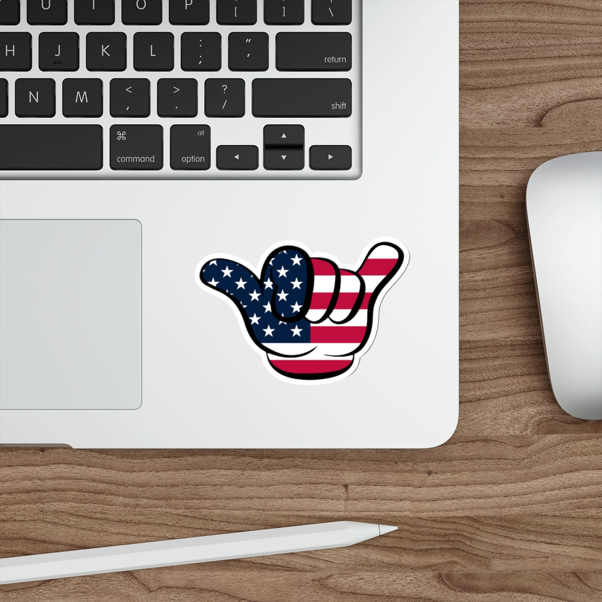 American Flag Hang Loose Hand Sign Decal (indoor and outdoor use)