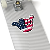 American Flag Hang Loose Hand Sign Sticker