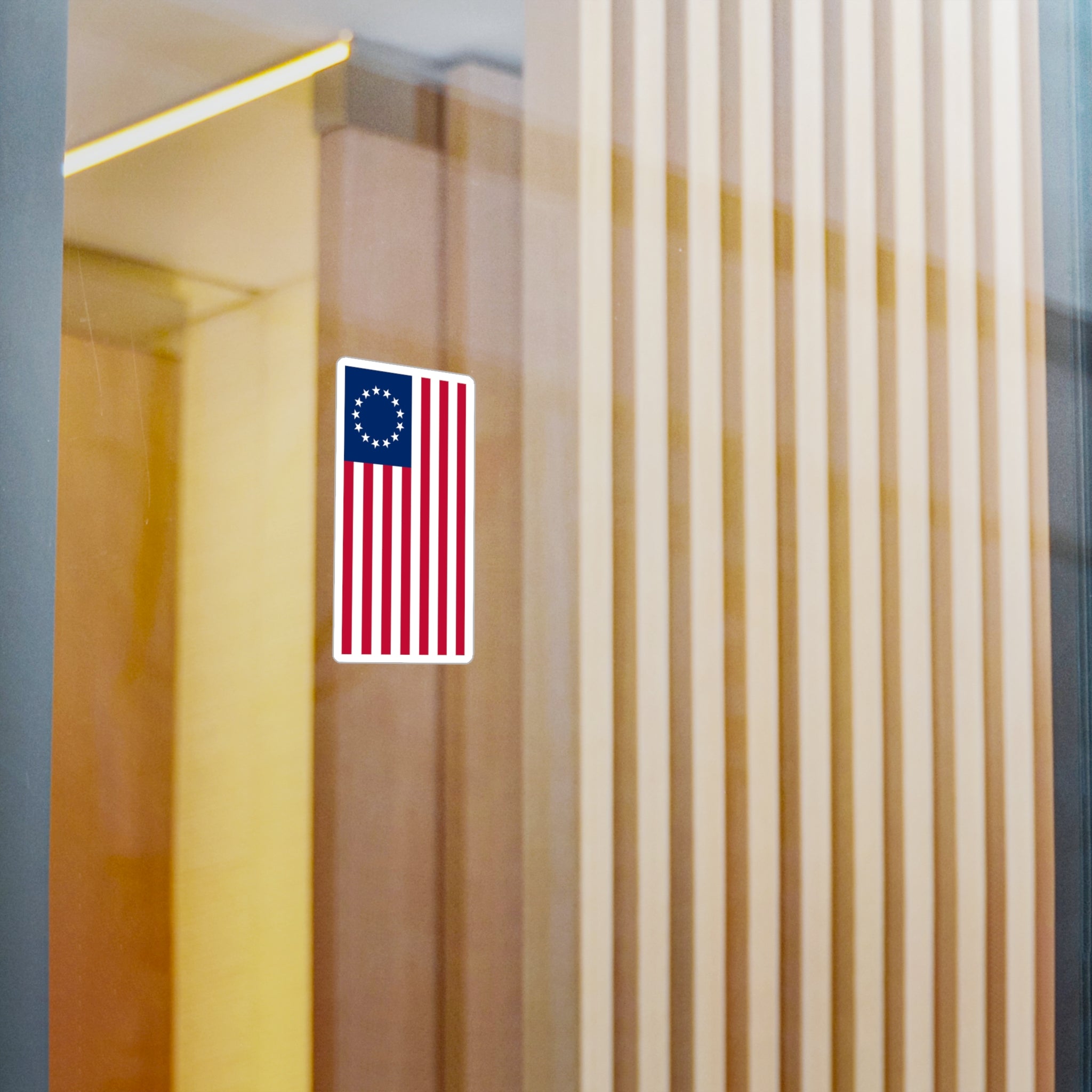 Betsy Ross Flag Decal (Left-side) (indoor and outdoor use)