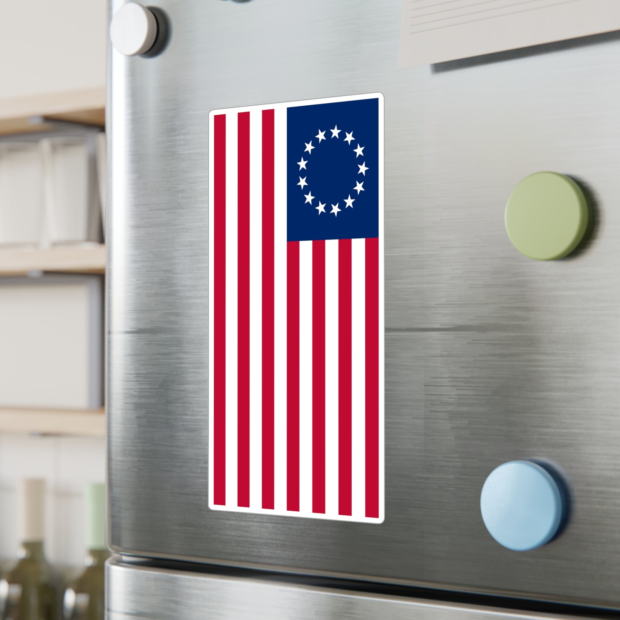 Betsy Ross Flag Decal (Right-side) (indoor and outdoor use)