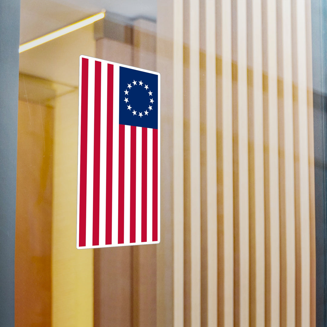 Betsy Ross Flag Decal (Right-side) (indoor and outdoor use)