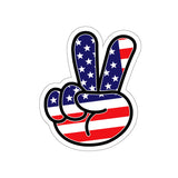 American Peace Sign Decal (indoor and outdoor use)