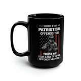 American Soldier Patriotism Mug 15 oz - Black