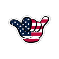 American Flag Hang Loose Hand Sign Decal (indoor and outdoor use)