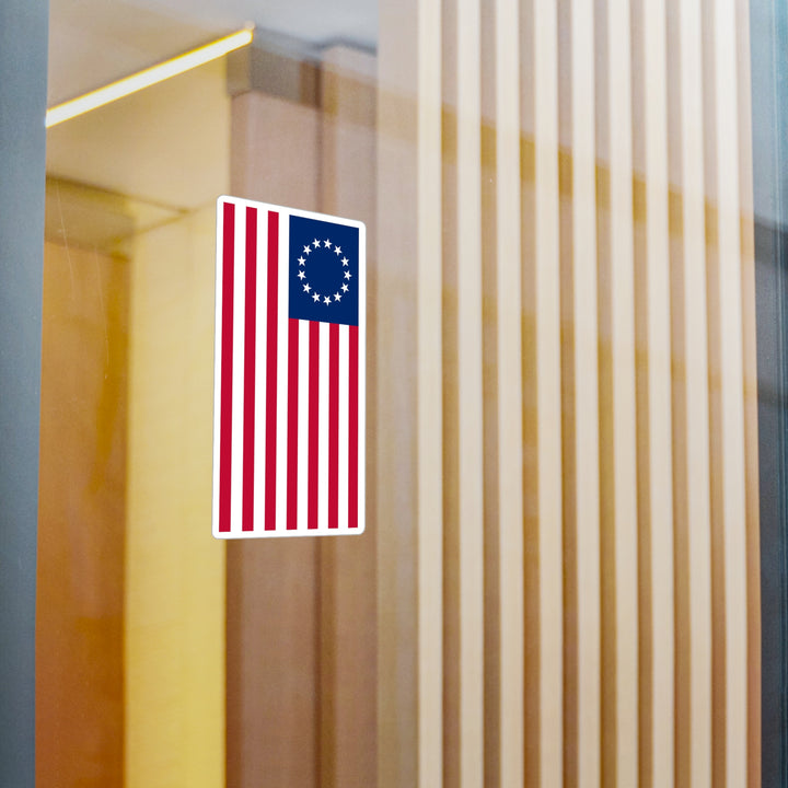 Betsy Ross Flag Decal (Right-side) (indoor and outdoor use)