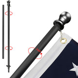 Black Flag Pole Kit (6ft, 1-inch Diameter) - USA Flag Co.