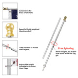InstaPatriot™ American Flag, Flagpole & FREEDOM™ Bracket Kit by USA Flag Co.