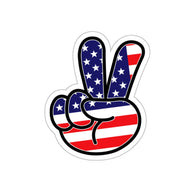 American Peace Sign Decal (indoor and outdoor use)