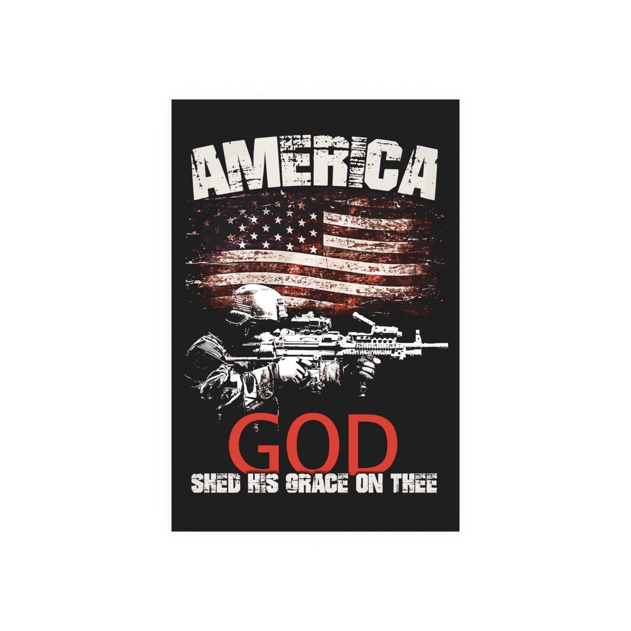 American Soldier Poster "GOD Shed His Grace On Thee" (Jumbo-sized)