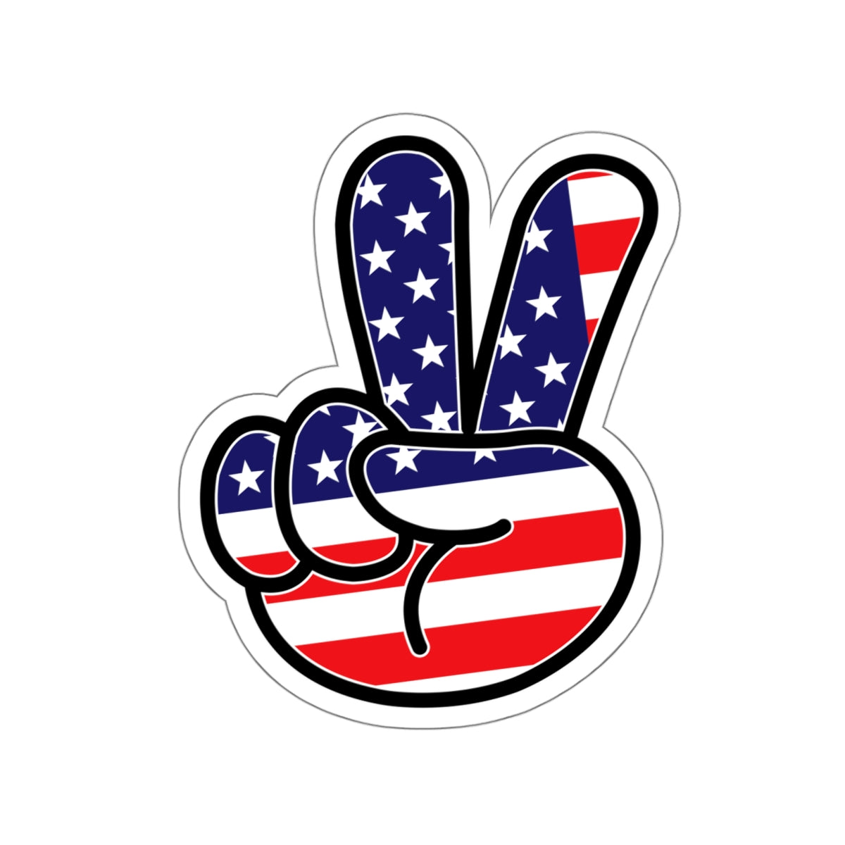 American Peace Sign Decal (indoor and outdoor use)
