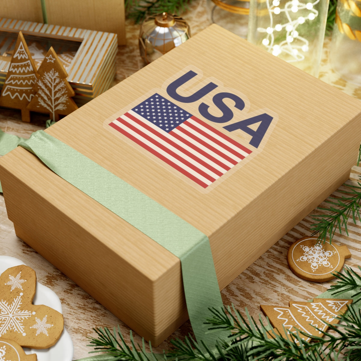 Blue USA Flag Sticker