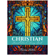 Christian Stained Glass Coloring Book by USA Flag Co.