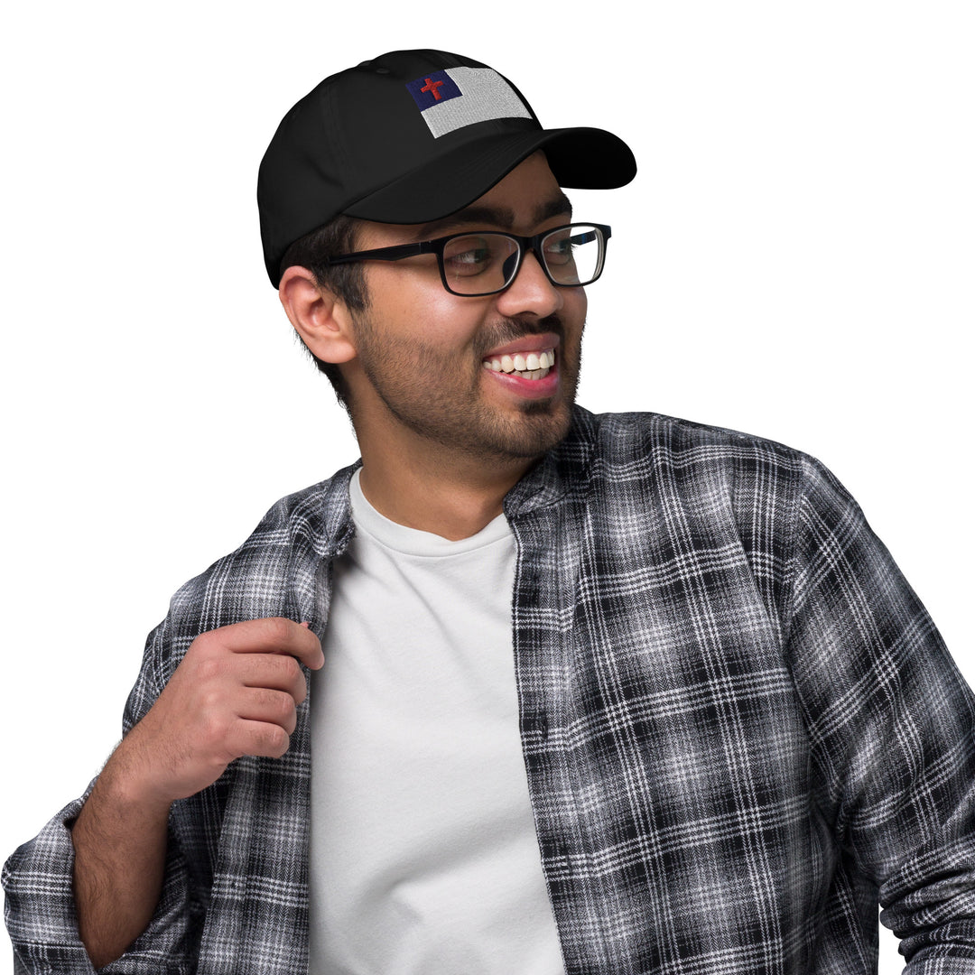 Dad Hat - Christian Flag (Embroidered Flag)