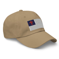 Dad Hat - Christian Flag (Embroidered Flag)