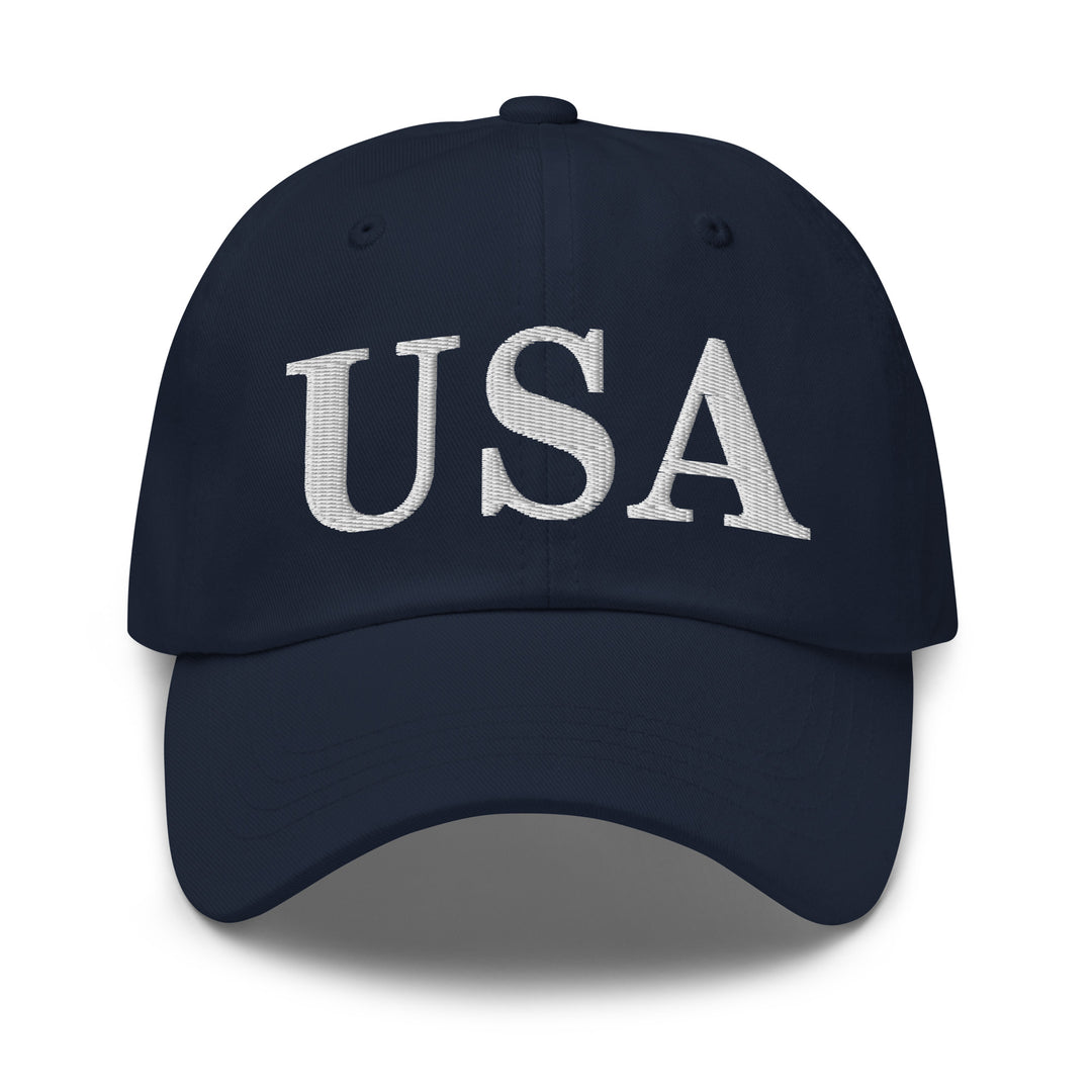 Dad Hat - USA Dad Hats (White Embroidered)