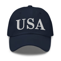 Dad Hat - USA Dad Hats (White Embroidered)