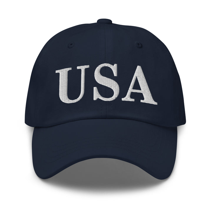Dad Hat - USA Dad Hats (White Embroidered)