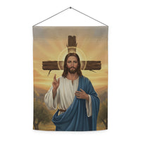 Jesus & Cross | Double-sided Garden Flag | USA Flag Co.