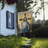 Jesus & Cross | Double-sided Garden Flag | USA Flag Co.