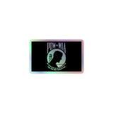 Holographic POW-MIA Flag Sticker: A Dazzling Tribute