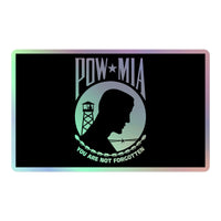Holographic POW-MIA Flag Sticker: A Dazzling Tribute