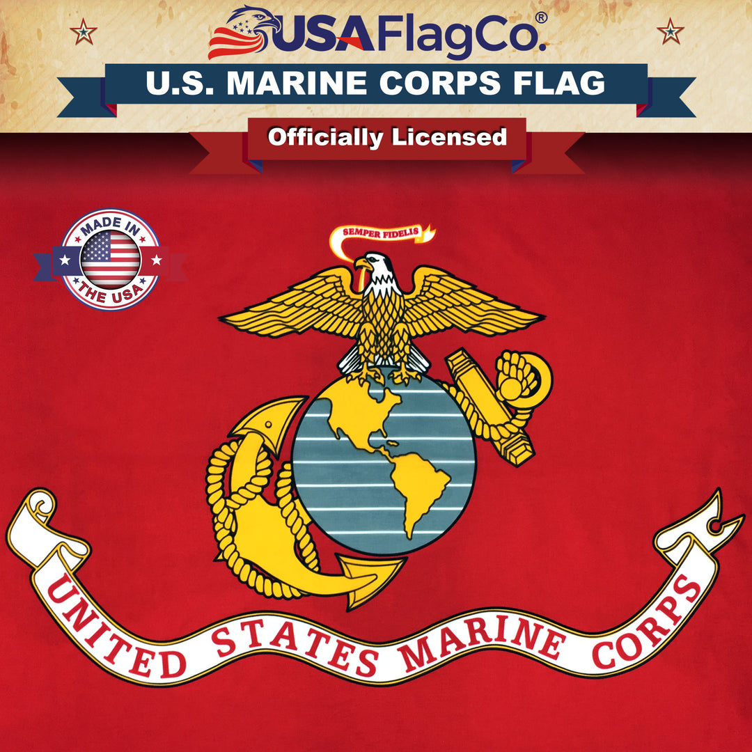 Buy Marines flag online, official USMC flag for sale.
