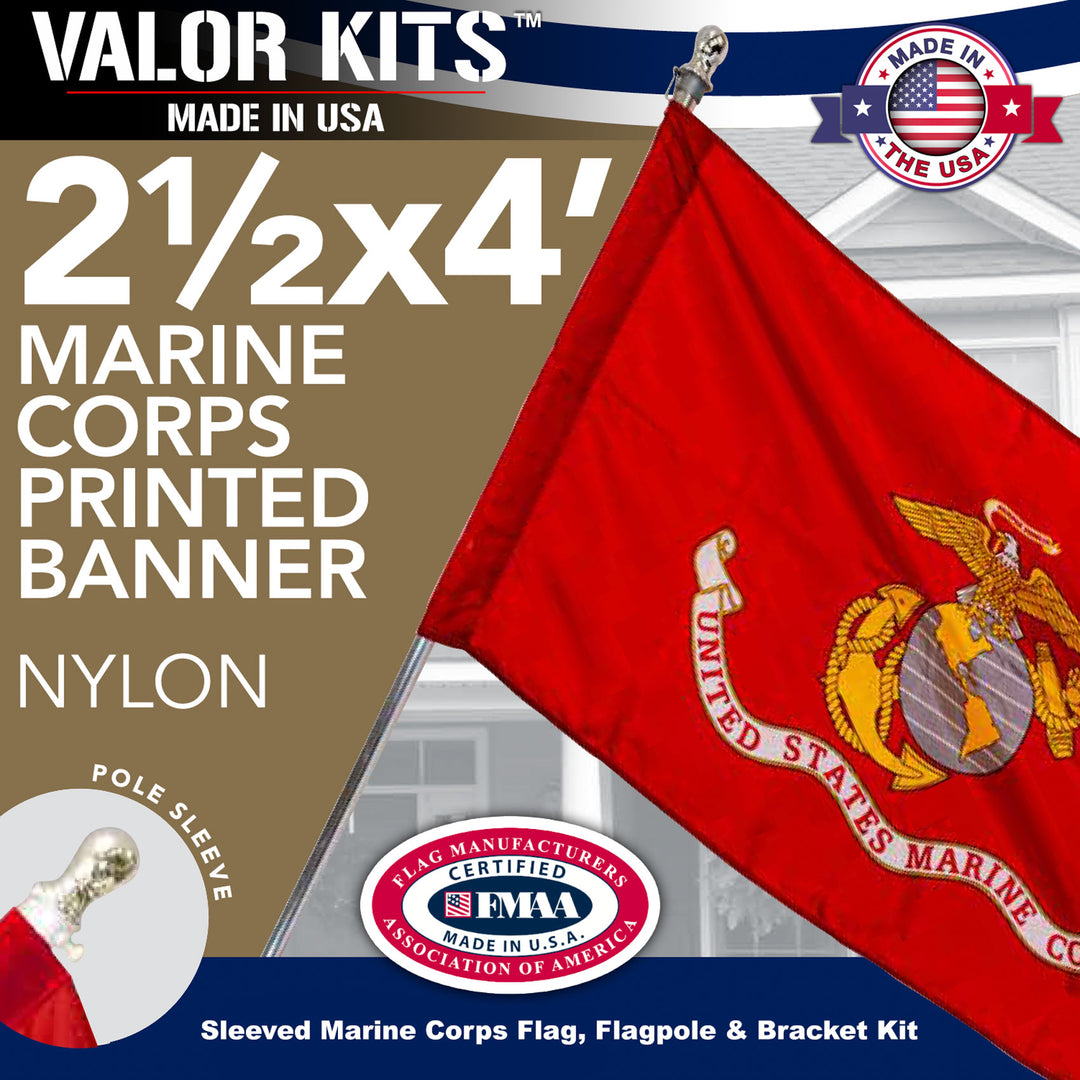 VALOR Sleeved Marine Corps Flag