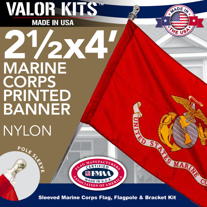VALOR Sleeved Marine Corps Flag