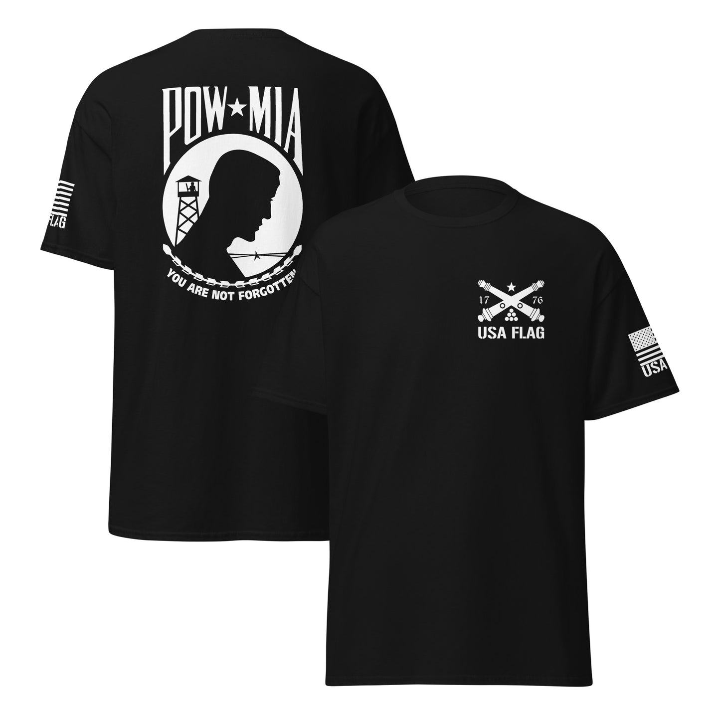 POW-MIA T-Shirt | DTF Printing | Unisex Classic Tee | Gildan 5000
