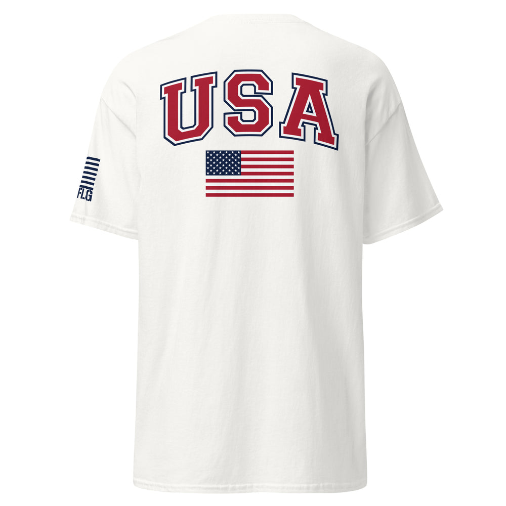 USA Flag T-Shirts | Red, White & Blue | Unisex Classic Tees | Gildan 5000