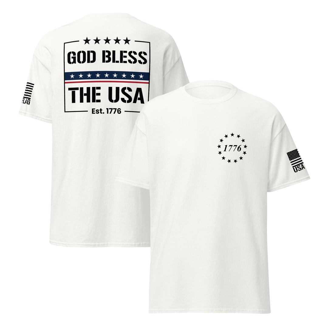 God Bless The USA T-Shirts | Unisex Classic Tees | Gildan 5000