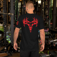 Red Deer Punisher Skull T-Shirt | Unisex T-Shirts | DTF Printing