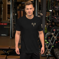 Deer Punisher with Camo American flag T-Shirt - USA Flag Co.