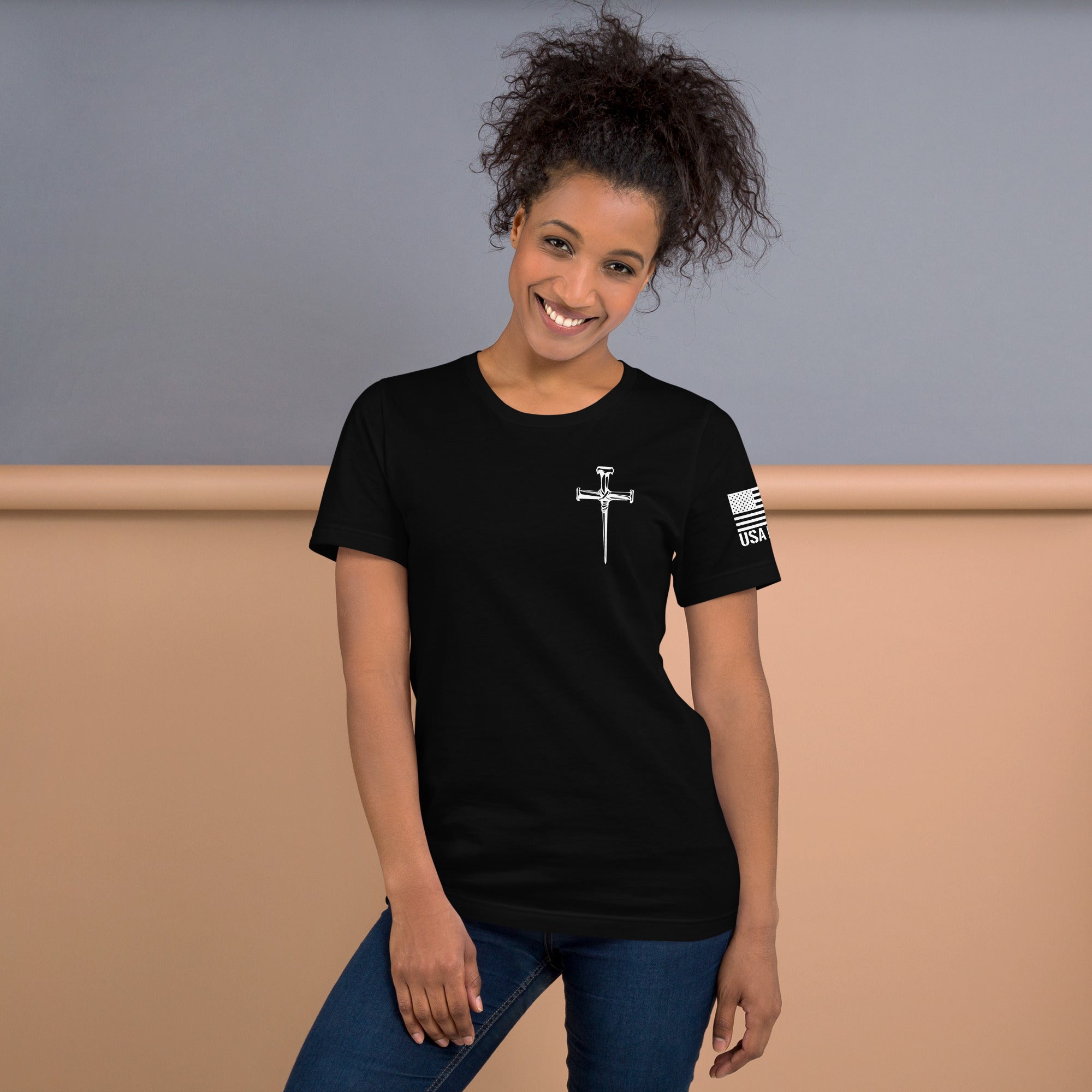 Three Crucifixion Nails Cross T-Shirt | Unisex Tee | DTF Printing
