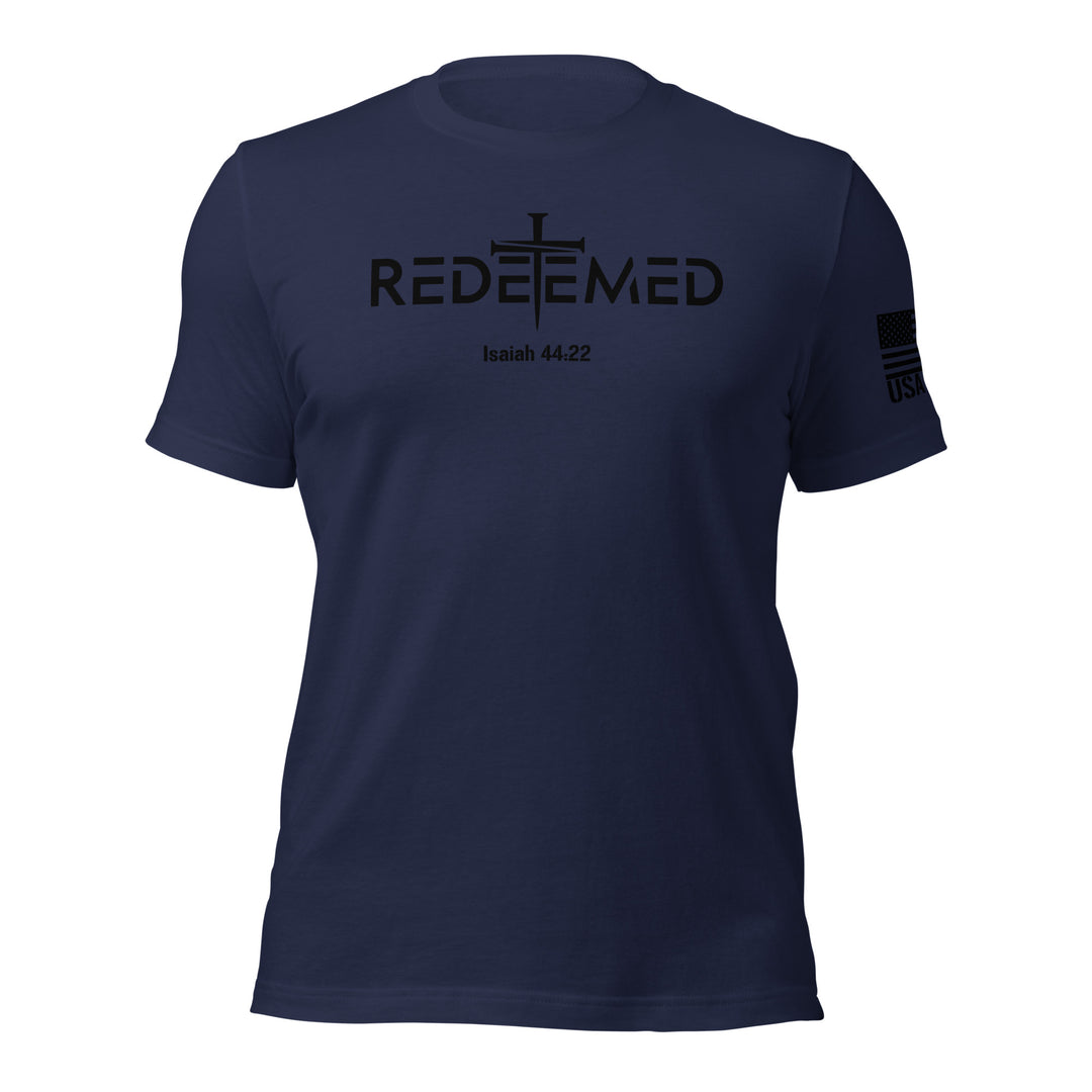 Redeemed T-Shirt | Isaiah 44:22 Bible Verse Christian Apparel