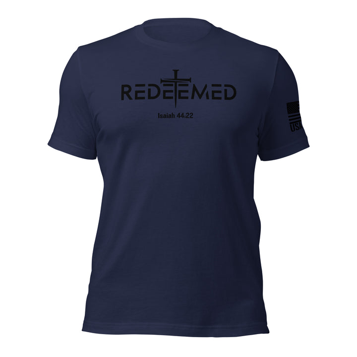 Redeemed T-Shirt | Isaiah 44:22 Bible Verse Christian Apparel