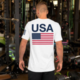 USA Flag T-Shirt Back-Side Logo | Unisex T-Shirts | DTF Printing
