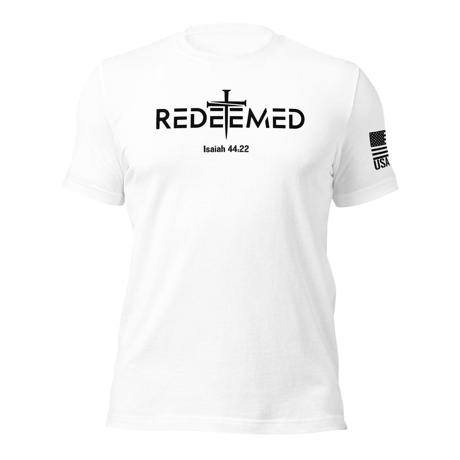 Redeemed T-Shirt | Isaiah 44:22 Bible Verse Christian Apparel