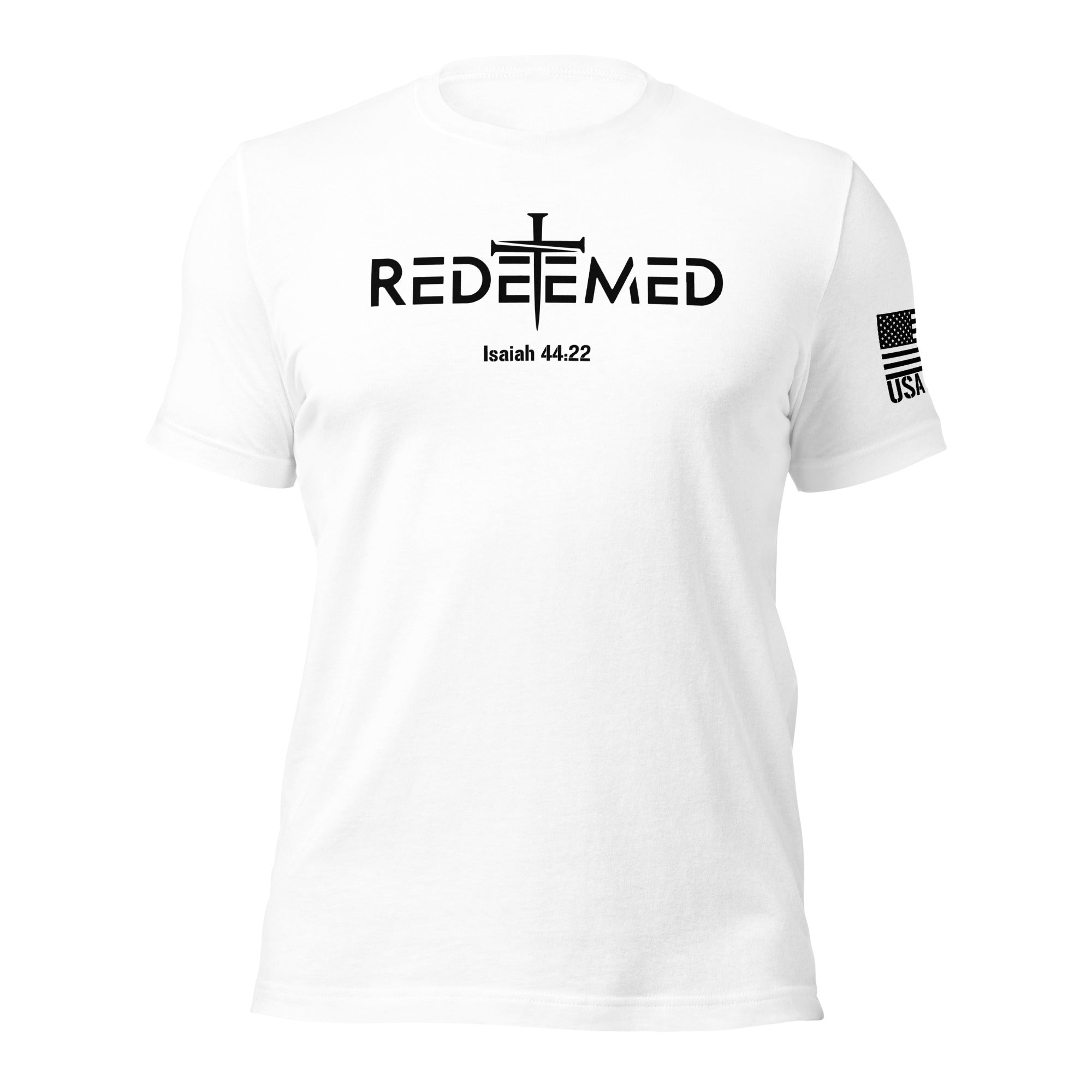 Redeemed T-Shirt | Isaiah 44:22 Bible Verse Christian Apparel