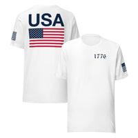 USA Flag T-Shirt Back-Side Logo | Unisex T-Shirts | DTF Printing