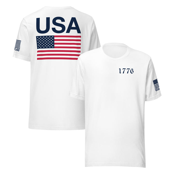 USA Flag T-Shirt Back-Side Logo | Unisex T-Shirts | DTF Printing