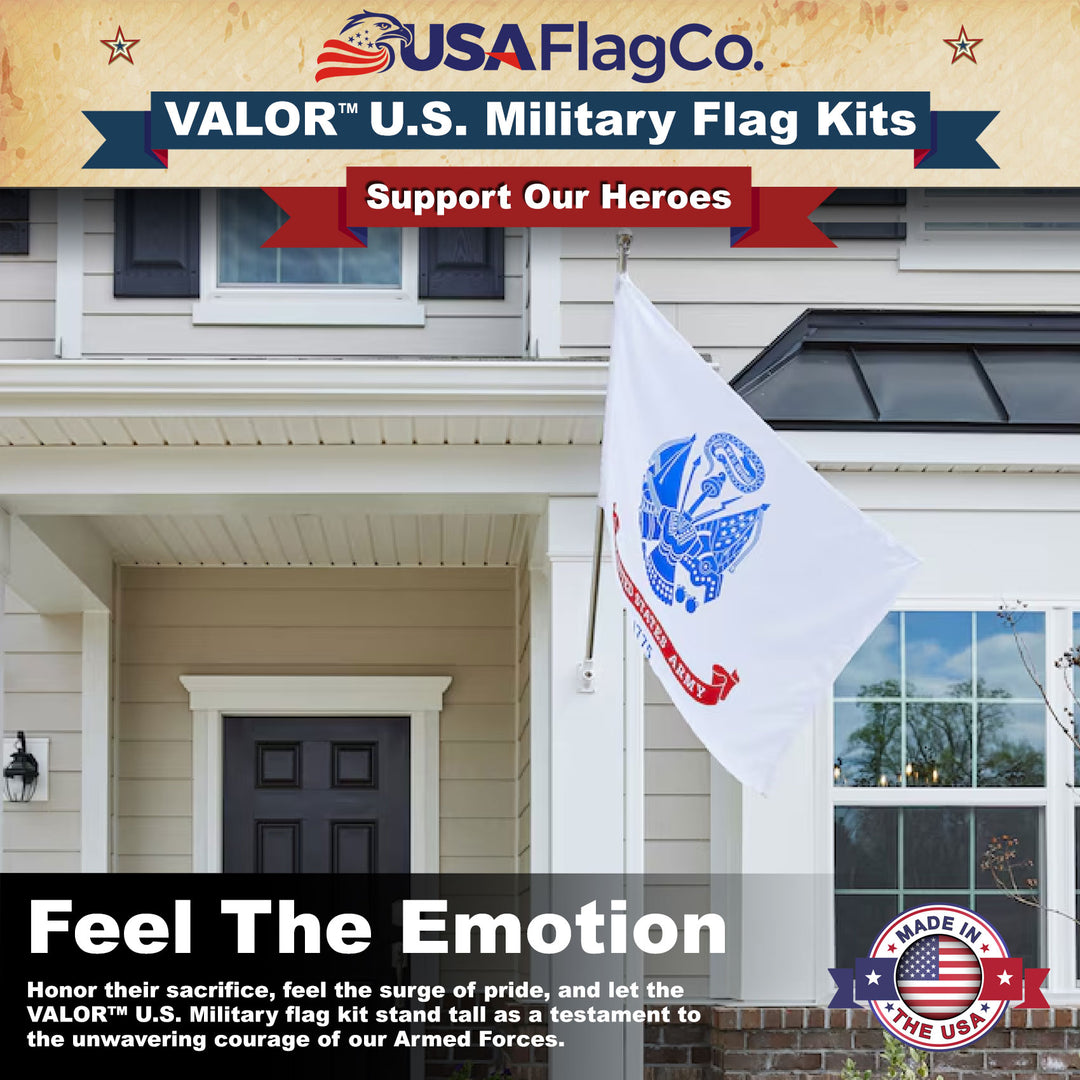 U.S. Military Flag Kit with Pole