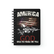 American Flag Soldier Spiral Bound Journal