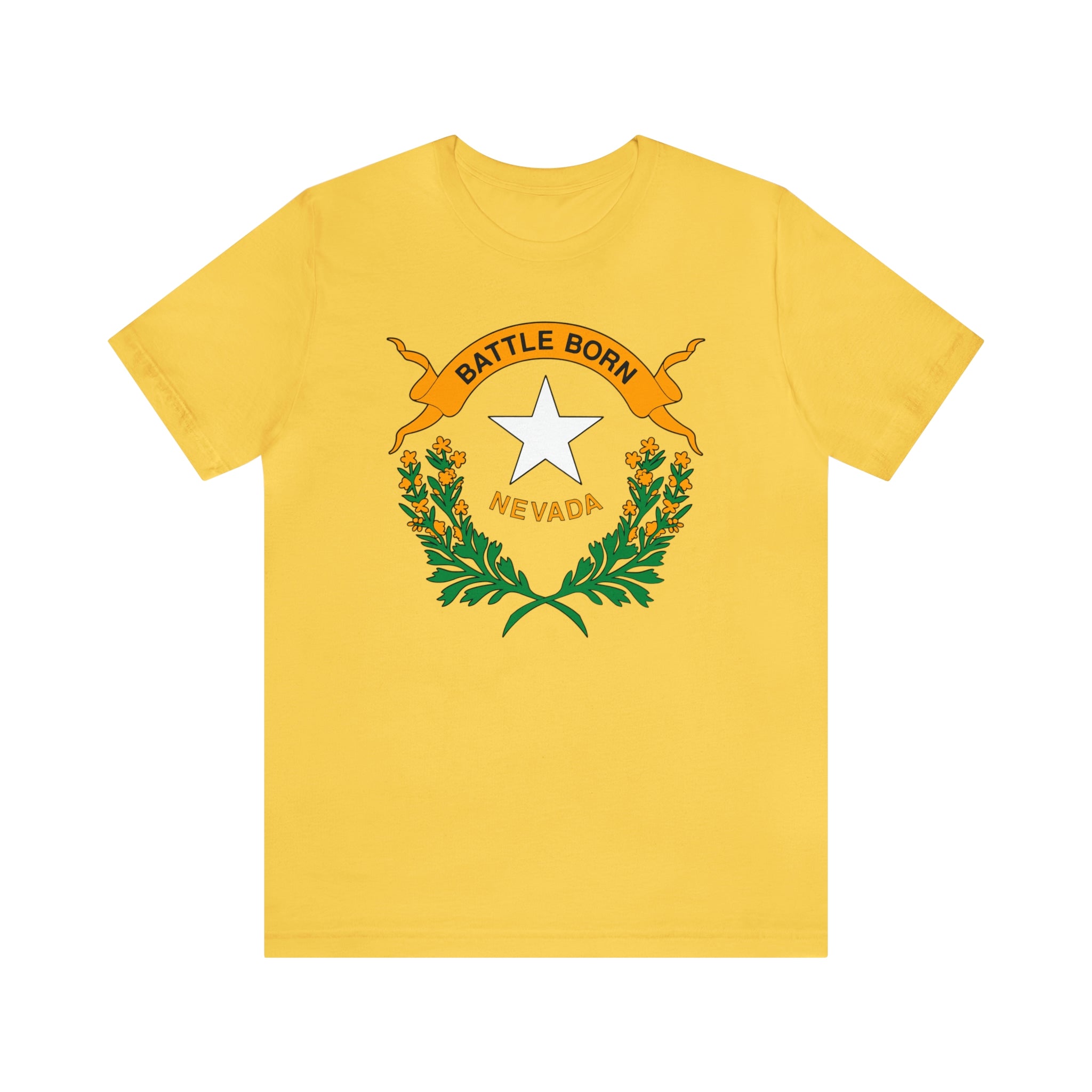 Nevada State Flag T Shirt: Bella + Canvas 3001