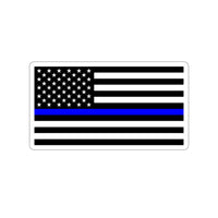 Thin Blue Line Flag Decal (indoor and outdoor use)